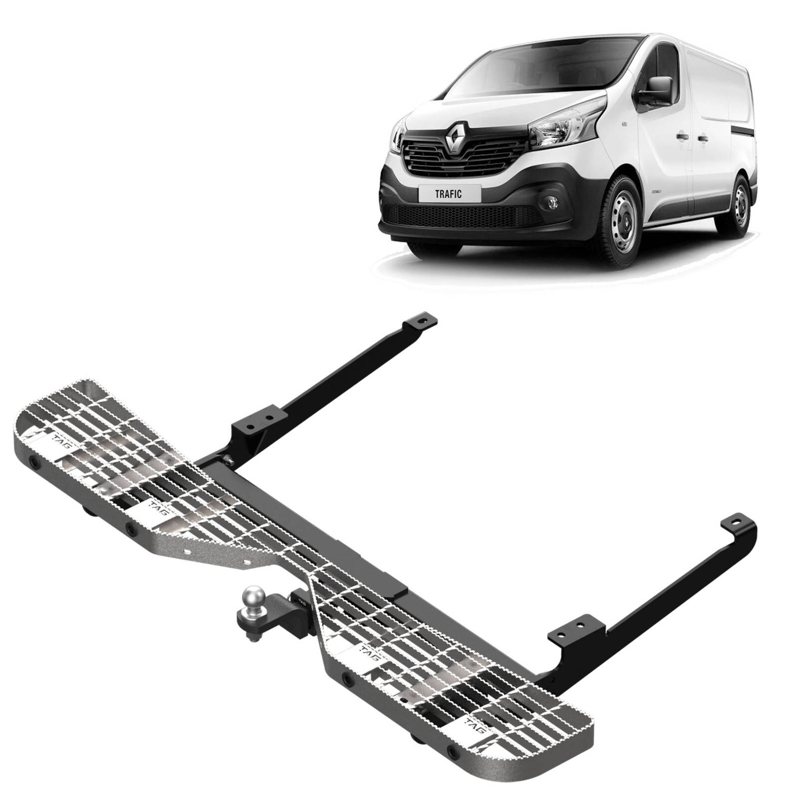 TAG Towbar & Rear Step for Renault Trafic (05/2014 - on), Mitsubishi Express (02/2020 - on) image