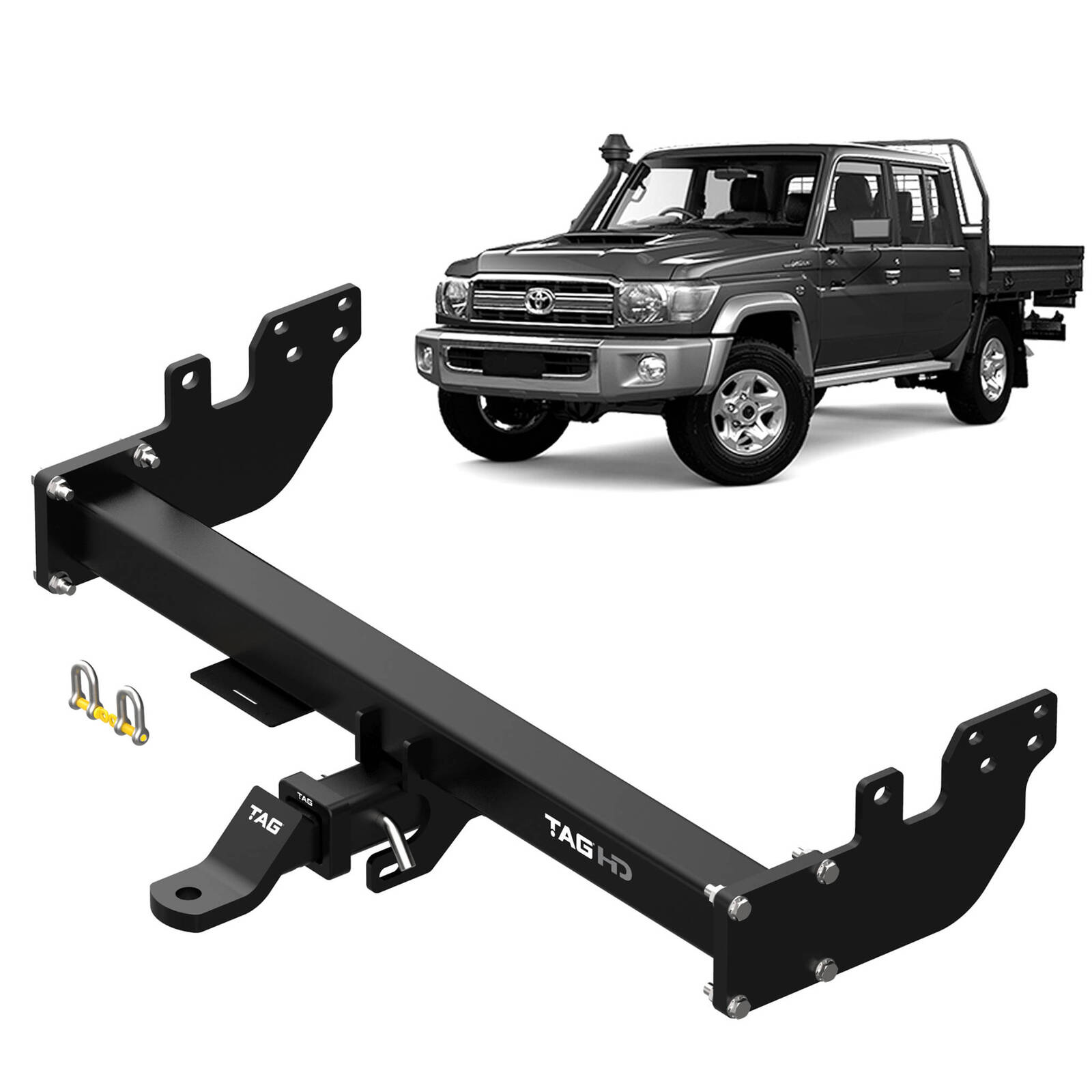 TAG Heavy Duty Towbar & Direct Fit Wiring for Toyota Landcruiser 79 Series Single and Dual Cab (10/2012 - on) image