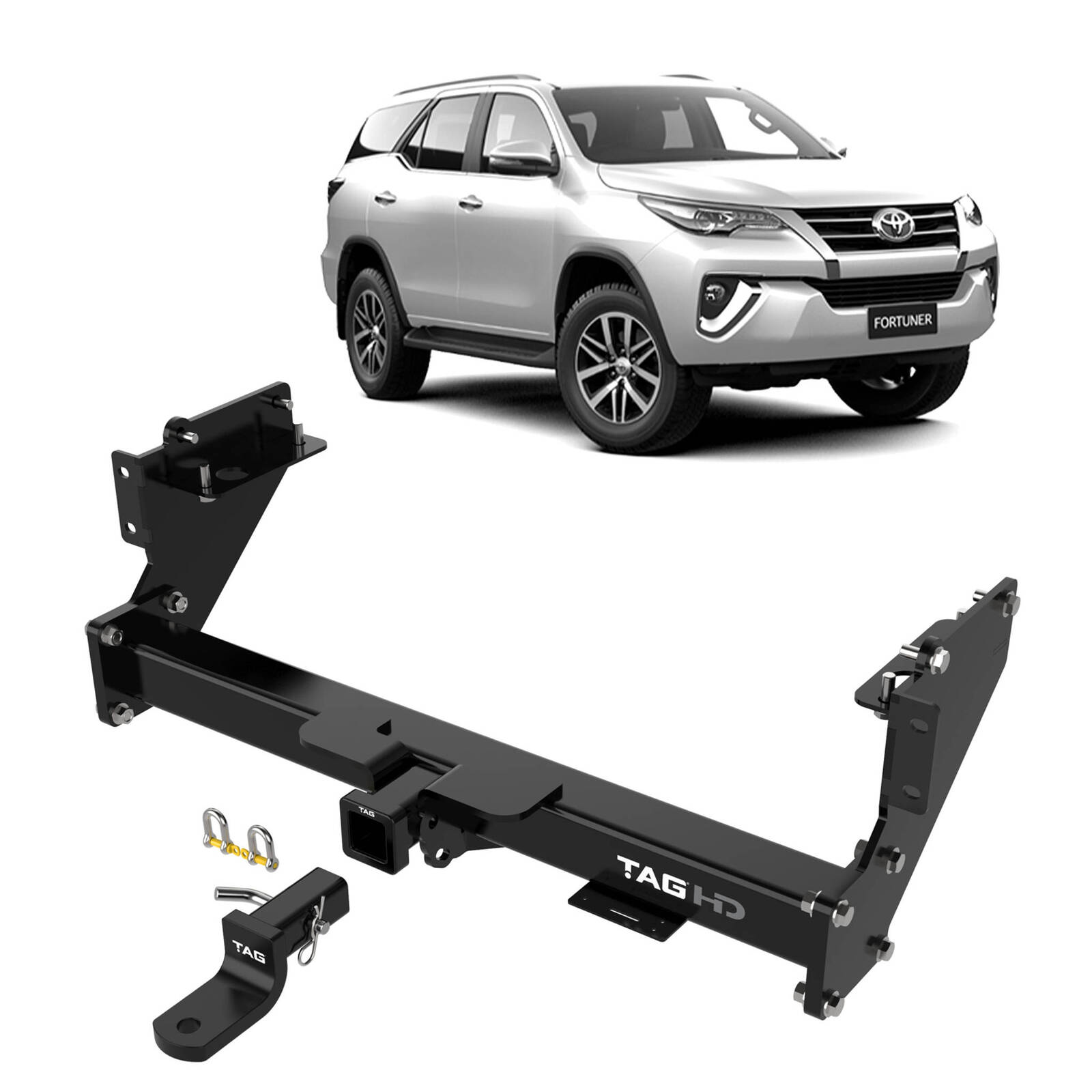 TAG Heavy Duty Towbar & Direct Fit Wiring Kit for Toyota Fortuner (10/2015 - on) image