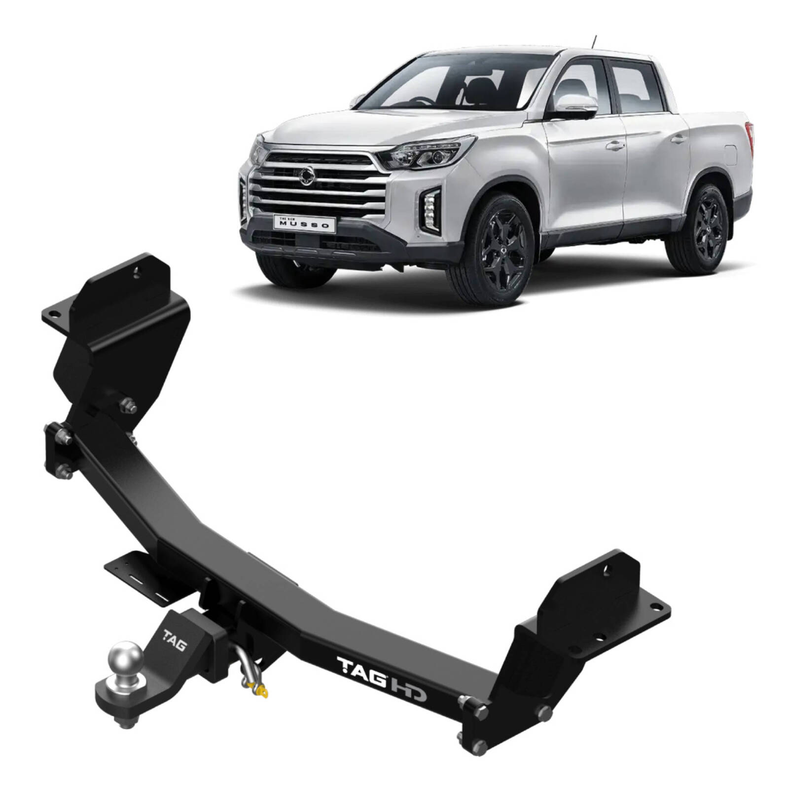 TAG Heavy Duty Towbar for SsangYong Musso Ute Short Wheel Base (10/2018 - On) image