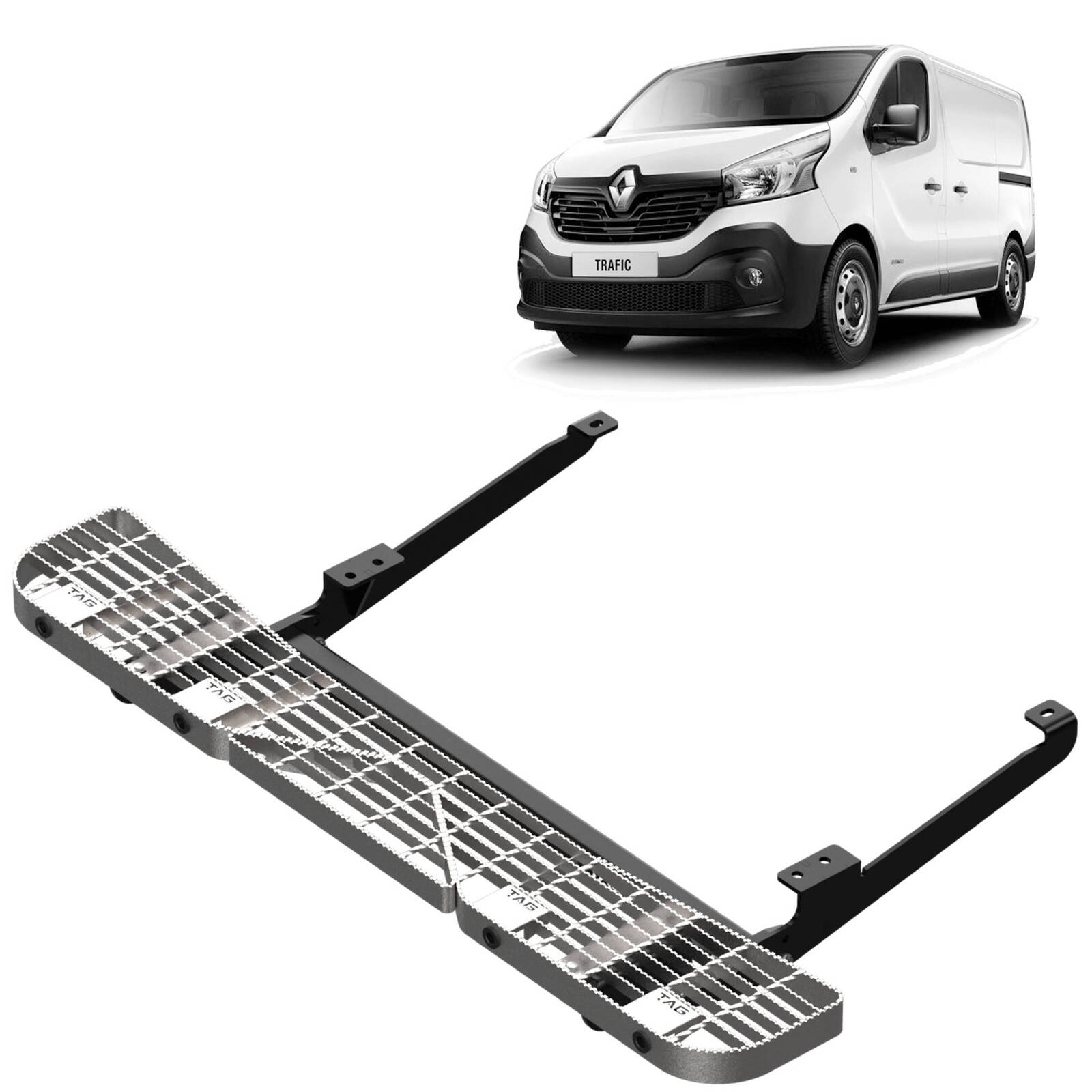 TAG Rear Step and Sensor Brackets for Mitsubishi Express (02/2020 - on), Renault Trafic (05/2014 - on) image