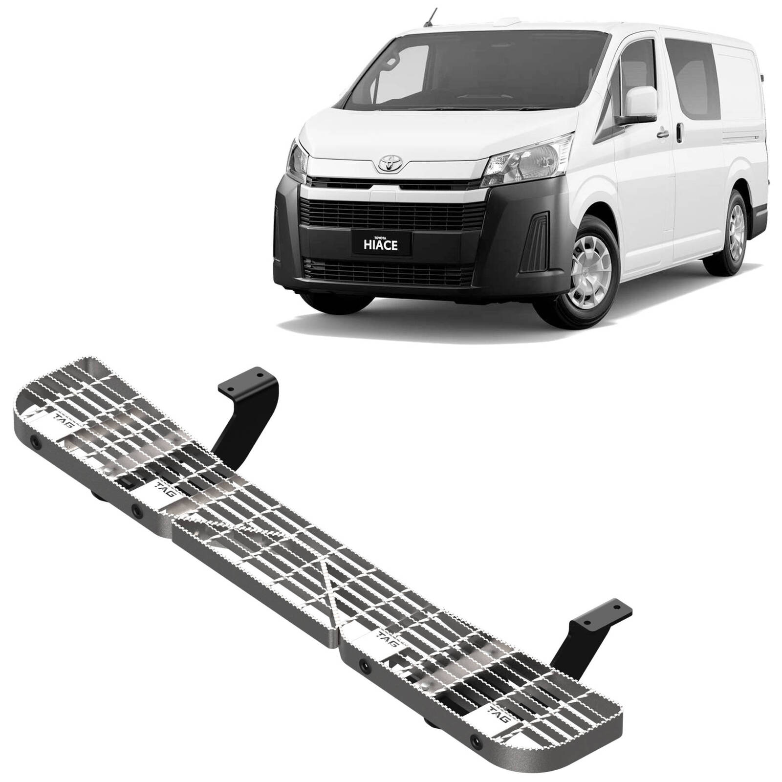 TAG Rear Step & Sensor Bracket Kit for Toyota Hiace / Commuter (02/2019 - on) image