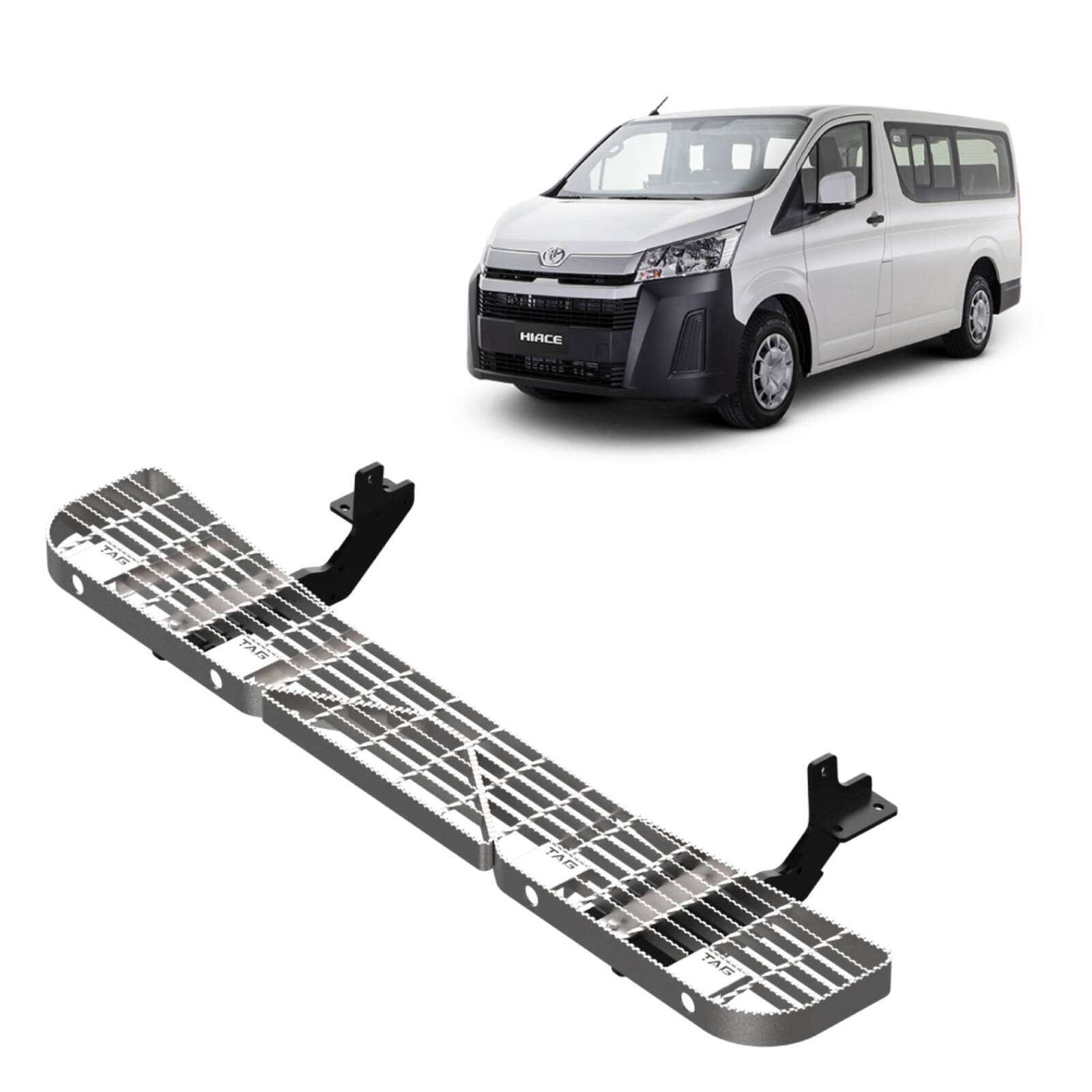 TAG High Clearance Rear Step for Toyota Hiace/Commuter Van (01/2019 - On) image