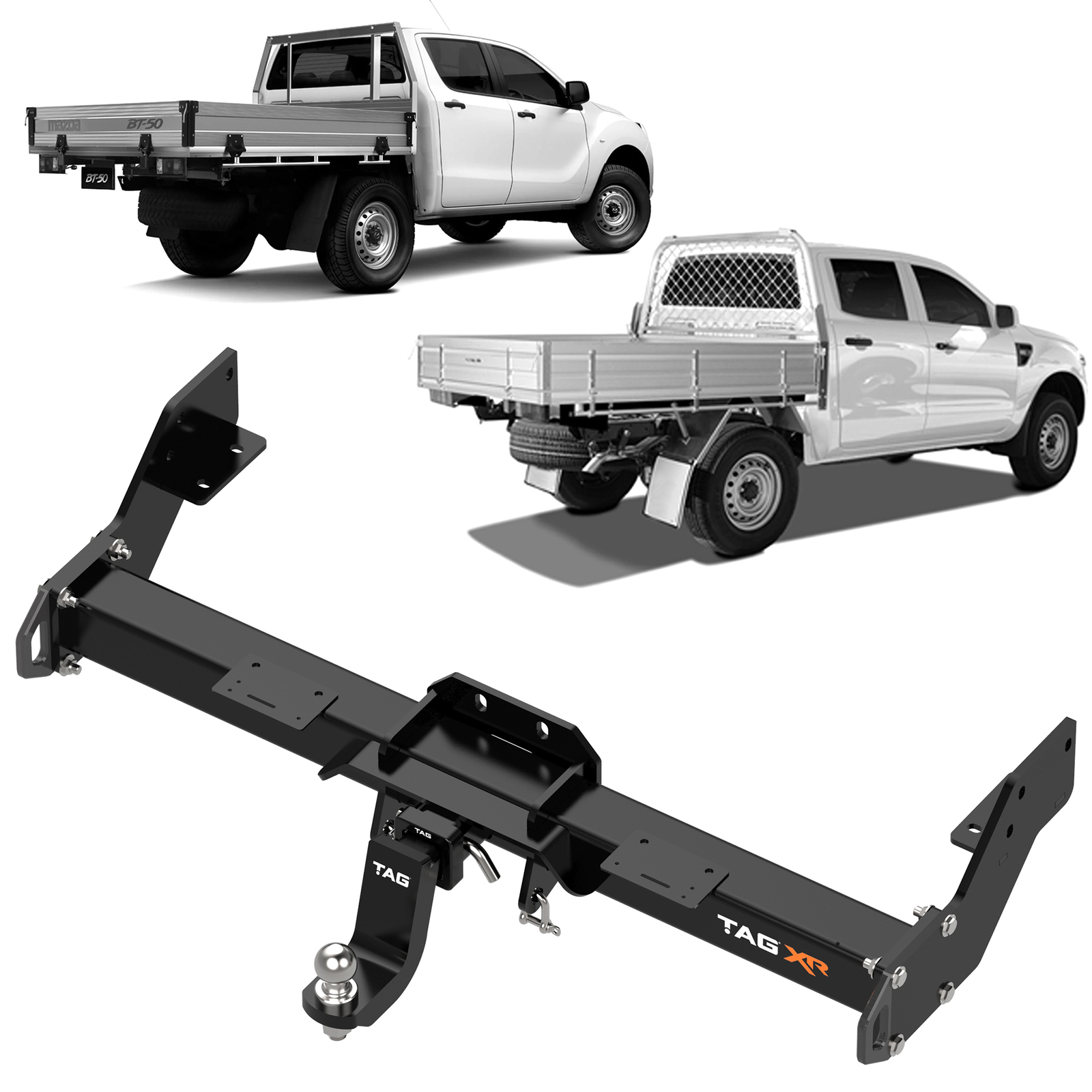 TAG Extreme Recovery Towbar & Direct Fit Wiring For Ford Ranger PX2 & PX3 Cab Chassis (08/2015 - 05/2022) image