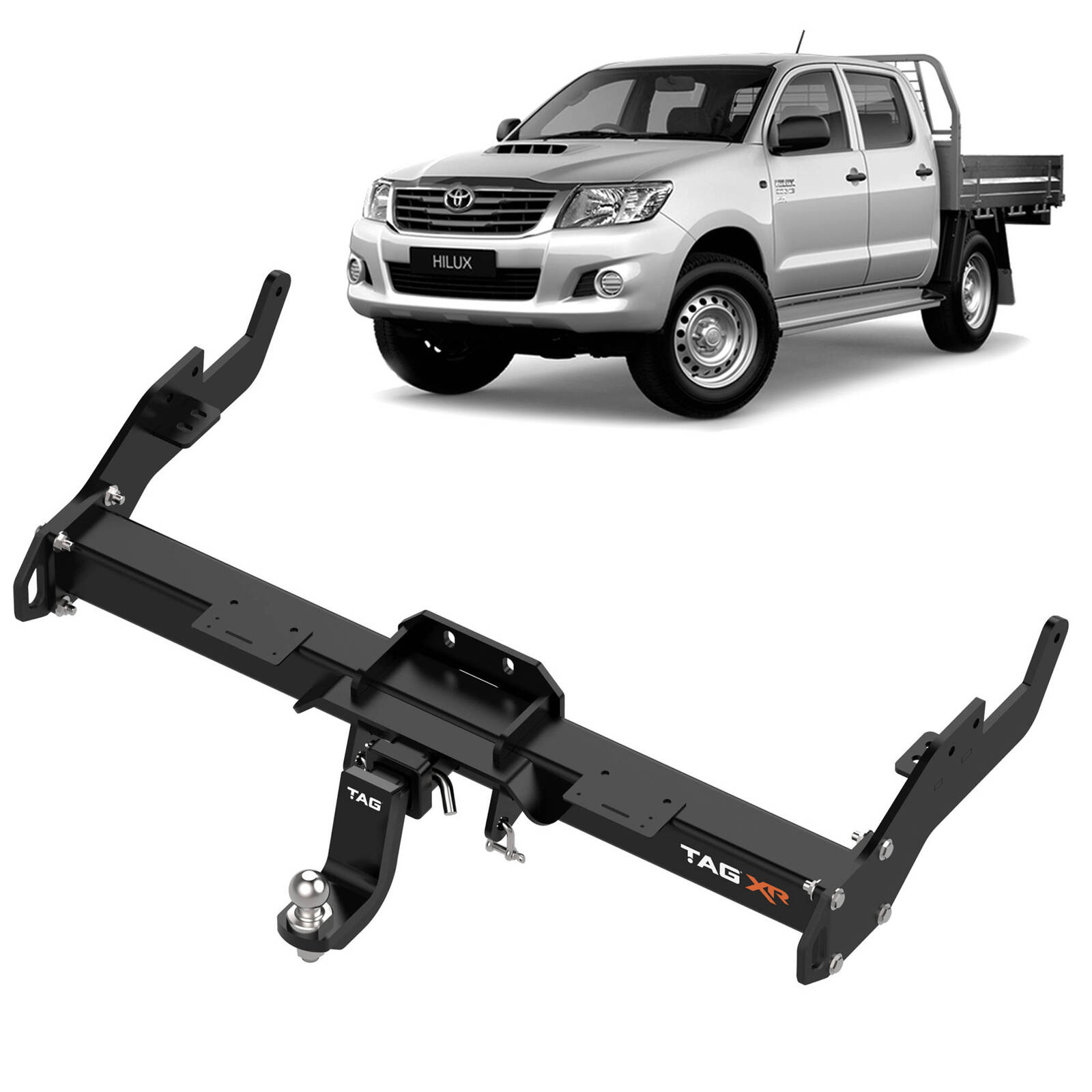 TAG Extreme Recovery Towbar & Direct Fit Wiring for Toyota Hilux Cab Chassis (08/2008 - 09/2015) image