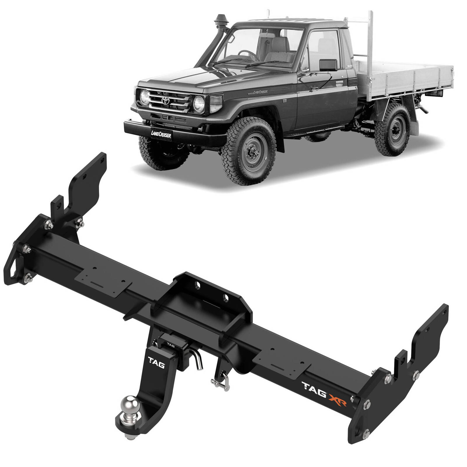 TAG Extreme Recovery Towbar & Direct Fit Wiring for Toyota Landcruiser 75 Series / Early 79 Series (10/1990 - 07/2012) image