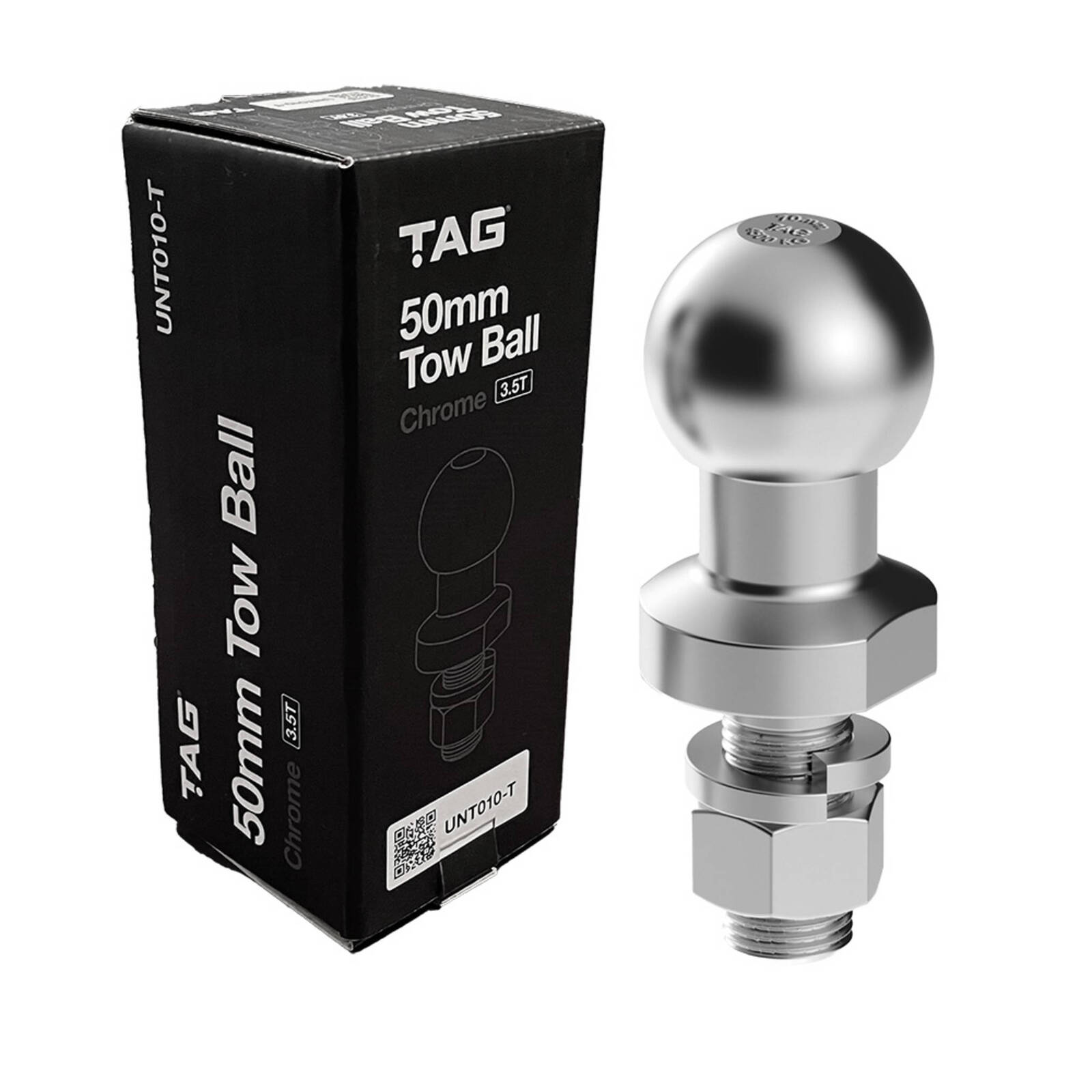 TAG Chrome Tow Ball - 50mm, 3.5 tonne image