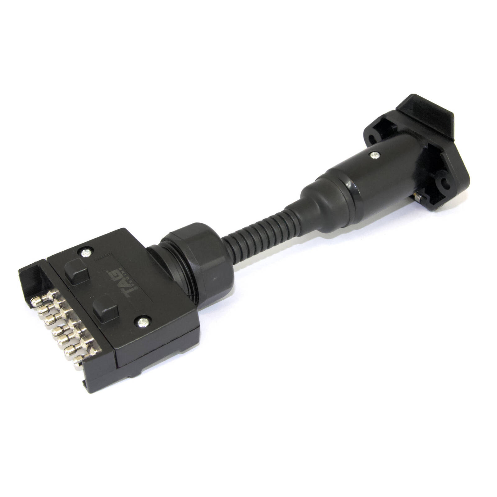 TAG Pulse Trailer Adapter - 7 Pin Flat Plug to 7 Pin Small Round Socket image