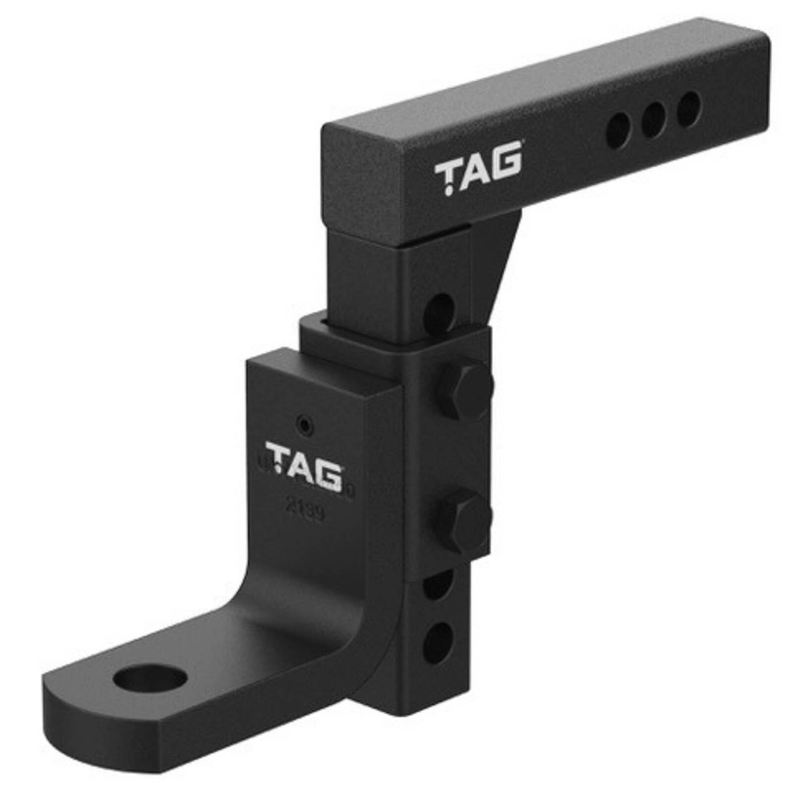 TAG Adjustable Heavy Duty Tow Ball Mount - 90° Face, 50mm Square Hitch image