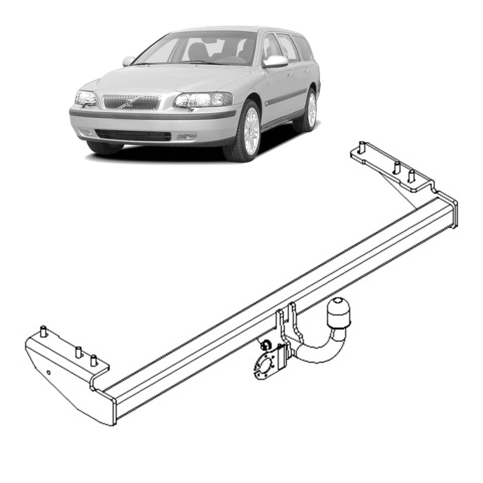 TAG Towbar for Volvo V70 (11/1999 - 03/2008) image