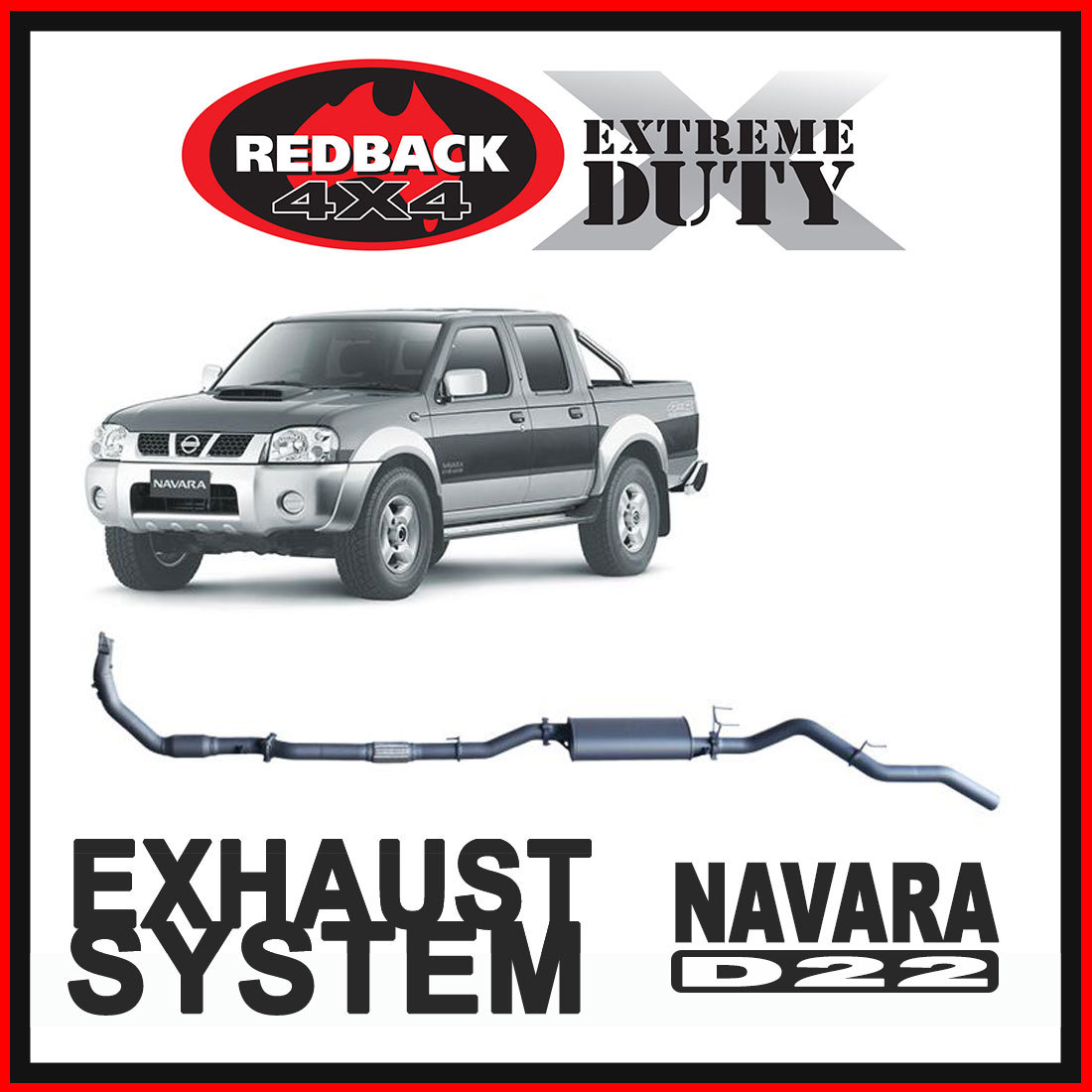 Nissan Navara D22 3L Redback Extreme Duty Exhaust image