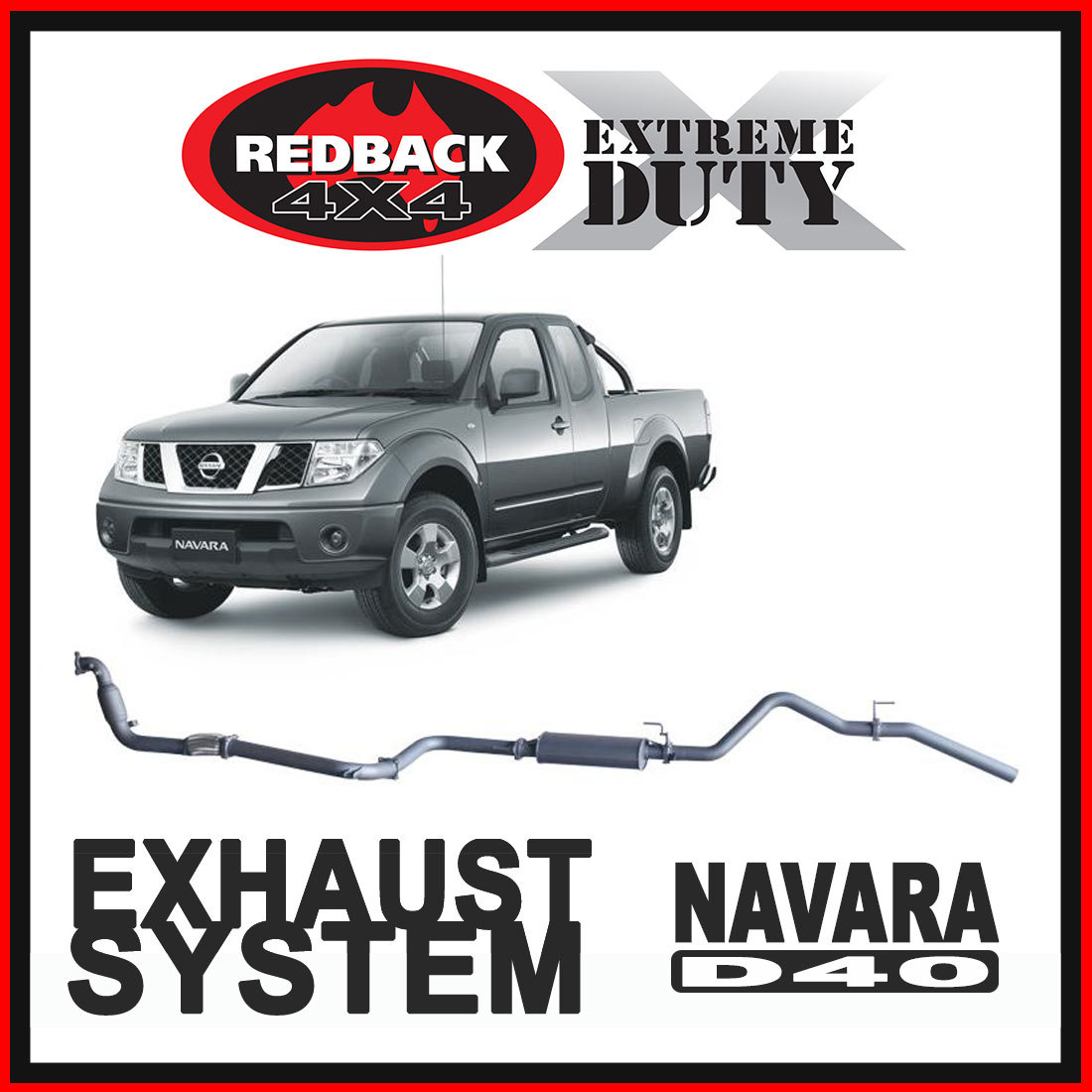 Nissan Navara D40 2.5L Redback Extreme Duty Exhaust image