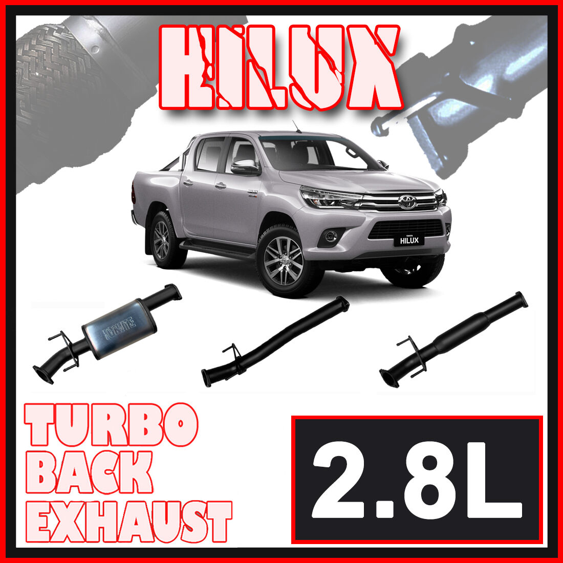 Toyota Hilux Exhaust 2.8L DPF Delete Offroad  Systems image