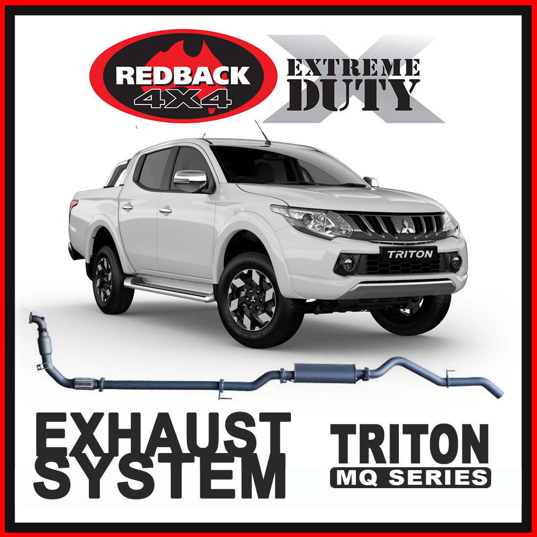 Mitsubishi Triton MQ MR 2.4L Redback Extreme Duty Exhausts image